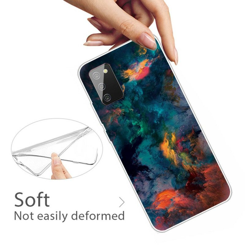 Telefoonhoesje voor Samsung Galaxy A02s Kleurrijke Wolken