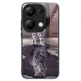 Case Hoesje Xiaomi Redmi Note 13 Pro 4g Telefoonhoesje Kleine Katje Van Gehard Glas