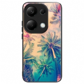 Case Hoesje Xiaomi Redmi Note 13 Pro 4g Telefoonhoesje Palmboom Gehard Glas