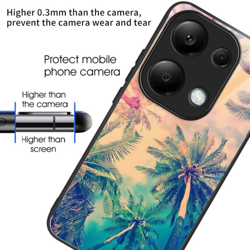 Case Hoesje Xiaomi Redmi Note 13 Pro 4g Telefoonhoesje Palmboom Gehard Glas