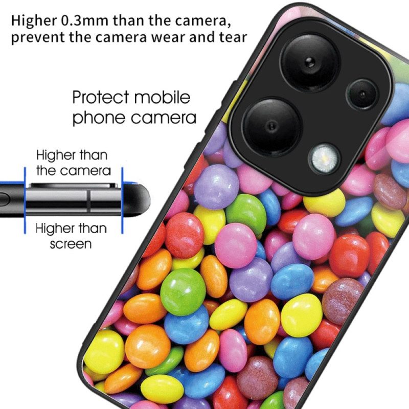 Case Hoesje Xiaomi Redmi Note 13 Pro 4g Telefoonhoesje Snoep Van Gehard Glas