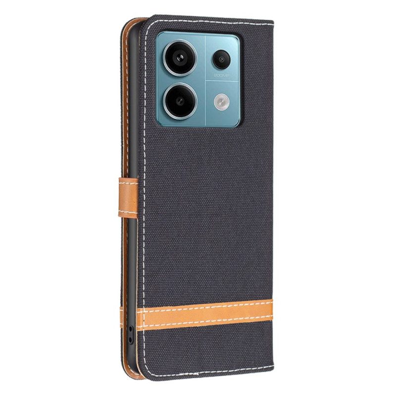 Flip Case Leren Xiaomi Redmi Note 13 Pro 4g Bandstof