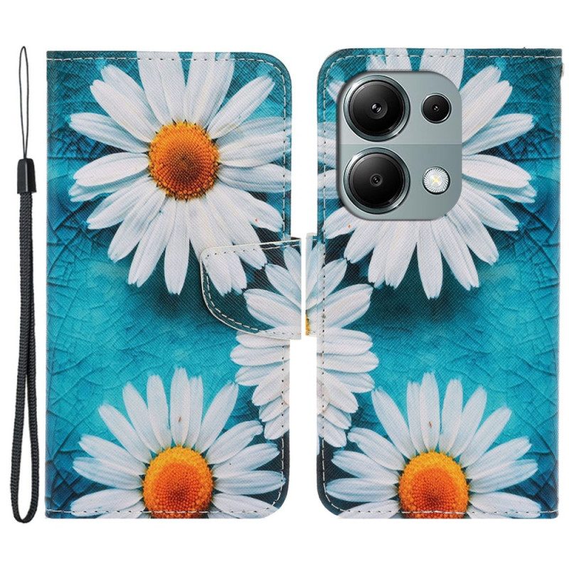 Flip Case Leren Xiaomi Redmi Note 13 Pro 4g Chrysanten