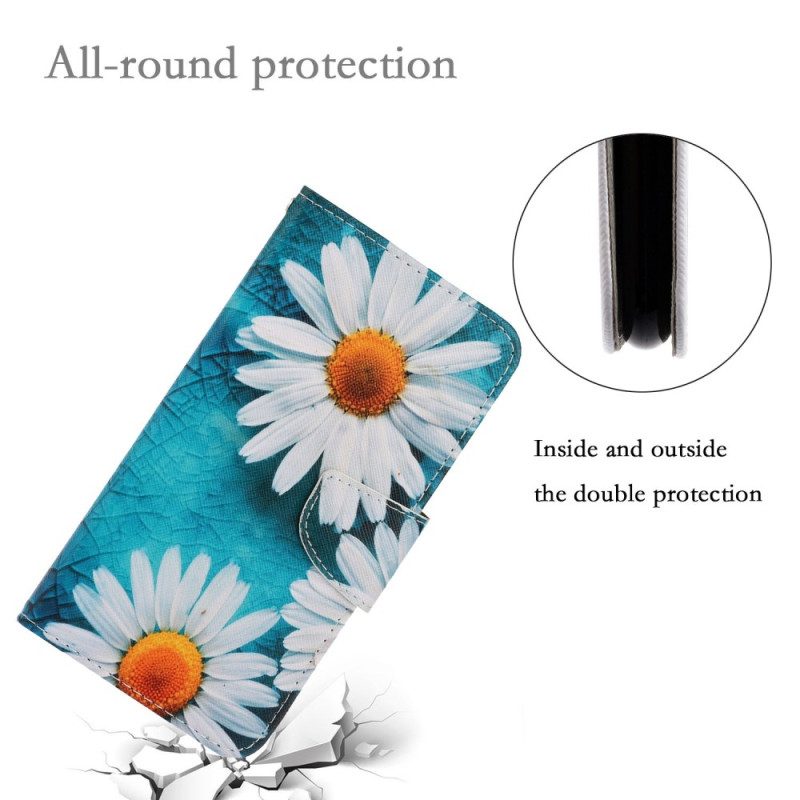 Flip Case Leren Xiaomi Redmi Note 13 Pro 4g Chrysanten