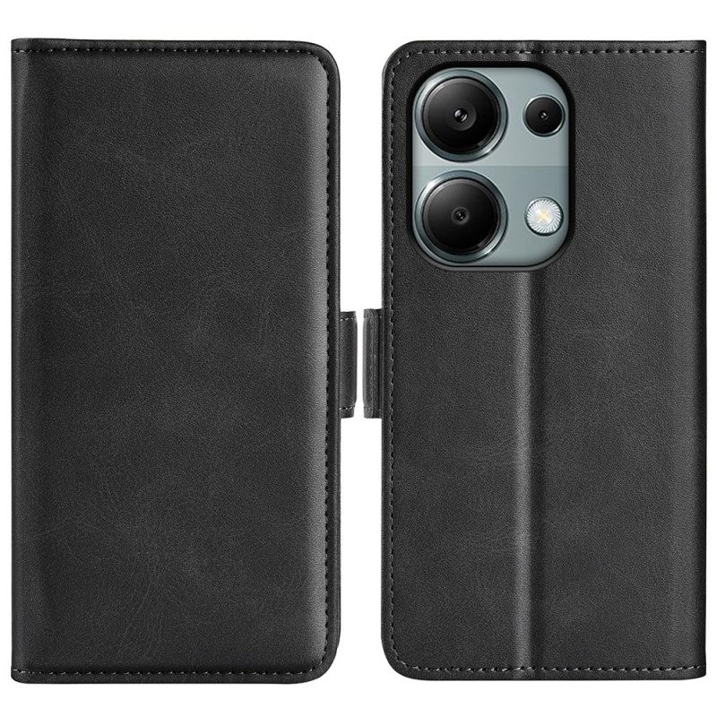 Flip Case Leren Xiaomi Redmi Note 13 Pro 4g Dubbele Magnetische Sluiting