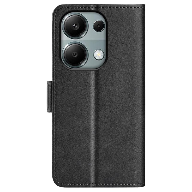 Flip Case Leren Xiaomi Redmi Note 13 Pro 4g Dubbele Magnetische Sluiting