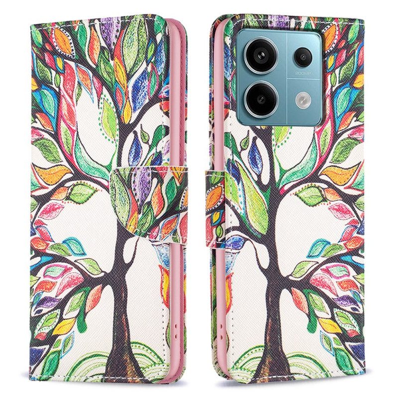 Flip Case Leren Xiaomi Redmi Note 13 Pro 4g Levensboom