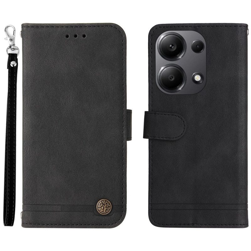 Flip Case Leren Xiaomi Redmi Note 13 Pro 4g Retro-ontwerp