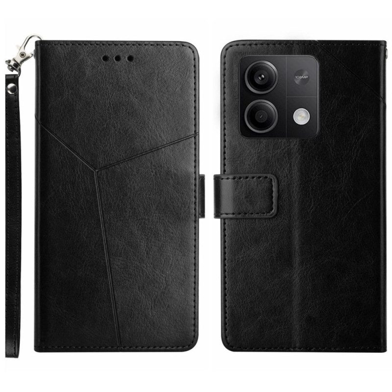 Folio-hoesje Xiaomi Redmi Note 13 Pro 4g Telefoonhoesje Y-riemontwerp