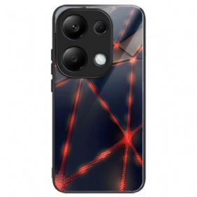 Hoesje Voor Xiaomi Redmi Note 13 Pro 4g Rode Driehoeken Van Gehard Glas