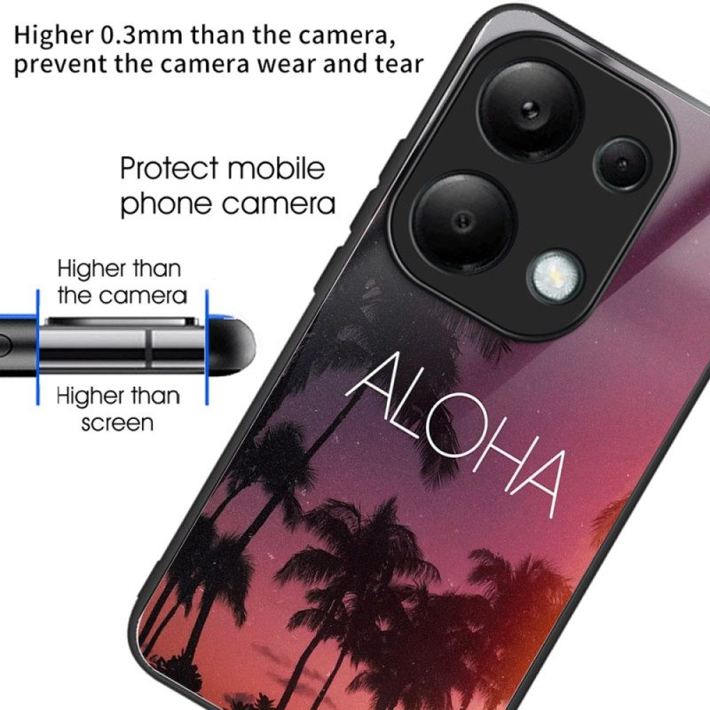 Hoesje Xiaomi Redmi Note 13 Pro 4g Aloha Gehard Glas Bescherming Hoesje