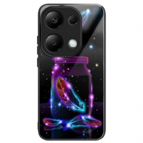 Hoesje Xiaomi Redmi Note 13 Pro 4g Fluorescerende Veer Van Gehard Glas Bescherming Hoesje