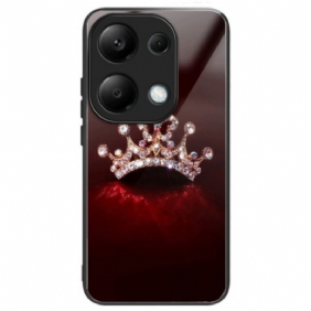 Hoesje Xiaomi Redmi Note 13 Pro 4g Gehard Glas Met Diamanten Kroon