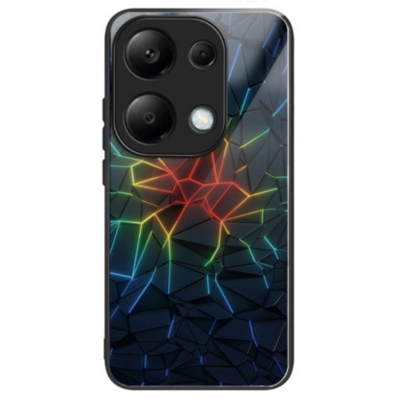 Hoesje Xiaomi Redmi Note 13 Pro 4g Geometrie Gehard Glas Bescherming Hoesje