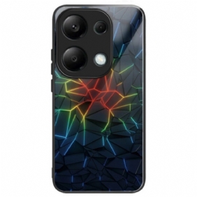 Hoesje Xiaomi Redmi Note 13 Pro 4g Geometrie Gehard Glas Bescherming Hoesje