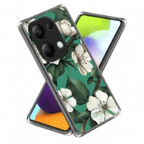 Hoesje Xiaomi Redmi Note 13 Pro 4g Witte Bloemen