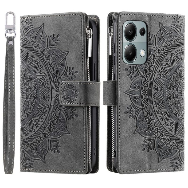 Leren Hoesje Xiaomi Redmi Note 13 Pro 4g Mandala-leereffect Bescherming Hoesje