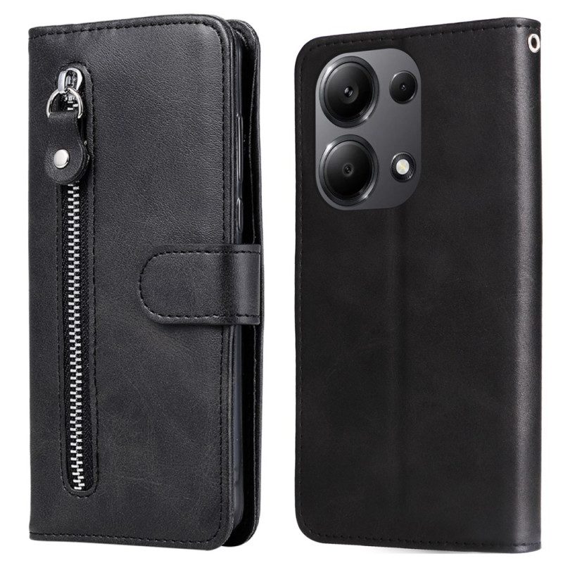 Leren Hoesje Xiaomi Redmi Note 13 Pro 4g Portemonnee Vooraan Bescherming Hoesje