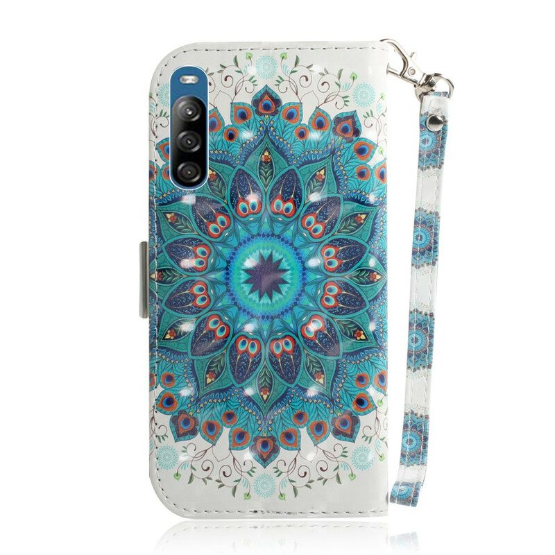 Folio-hoesje voor Sony Xperia L4 Met Ketting Meesterlijke Mandala Met Riem