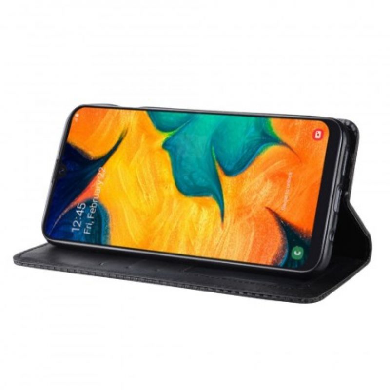 Bescherming Hoesje voor Samsung Galaxy A40 Folio-hoesje Gestileerd Vintage Leereffect