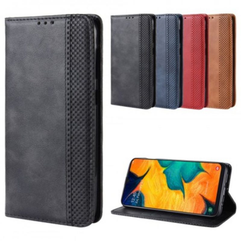 Bescherming Hoesje voor Samsung Galaxy A40 Folio-hoesje Gestileerd Vintage Leereffect