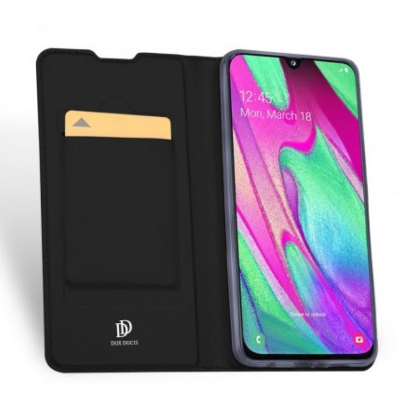 Bescherming Hoesje voor Samsung Galaxy A40 Folio-hoesje Skinpro Dux Ducis