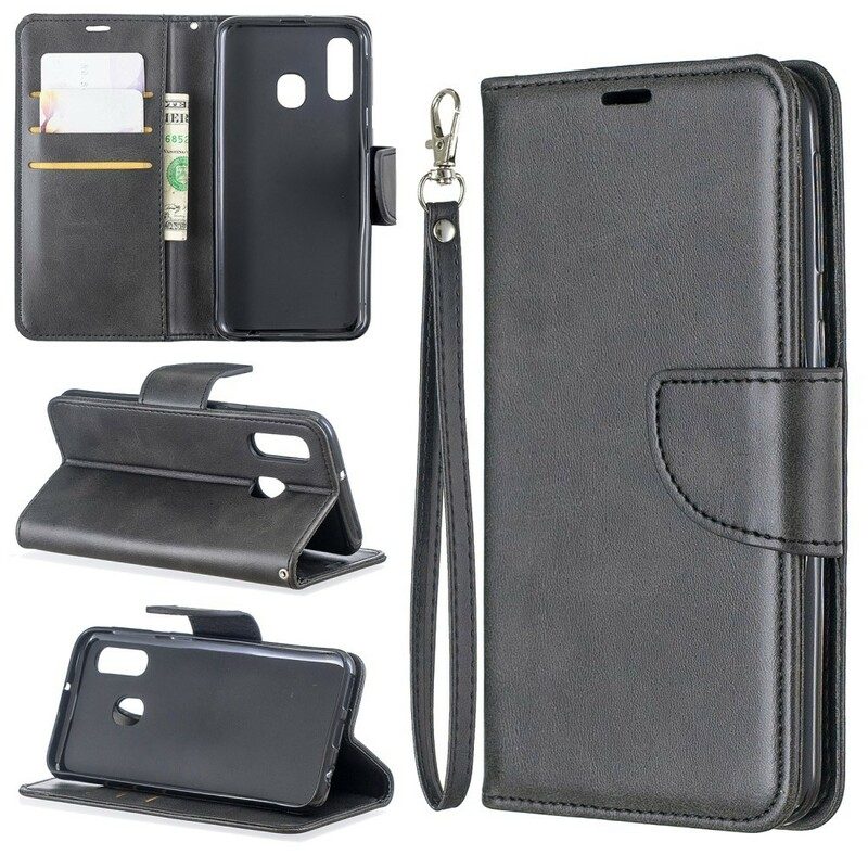 Folio-hoesje voor Samsung Galaxy A40 Flip Case Gladde Flap Schuin