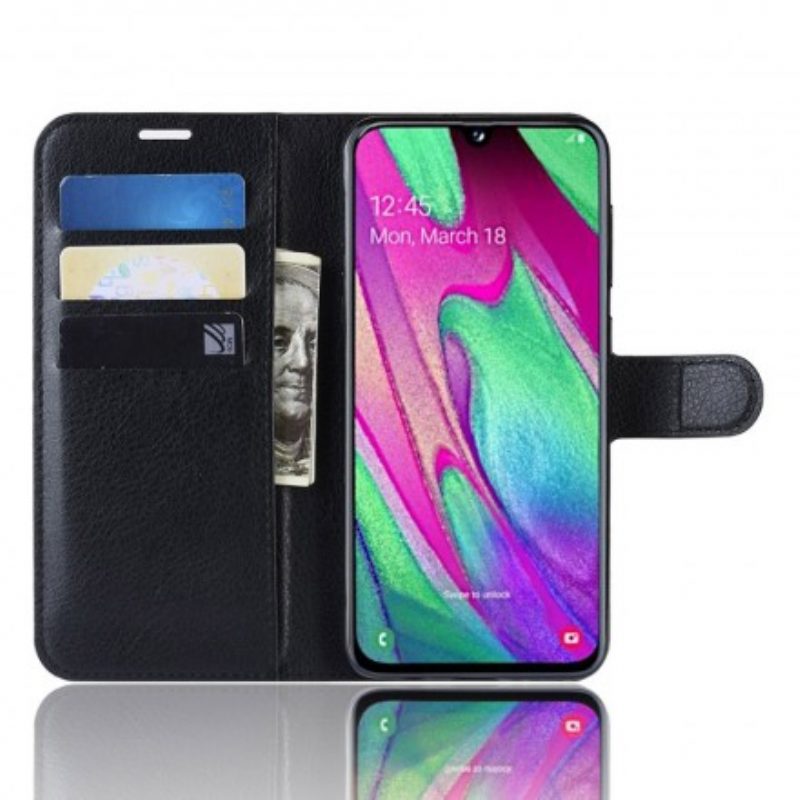 Folio-hoesje voor Samsung Galaxy A40 Klassiek