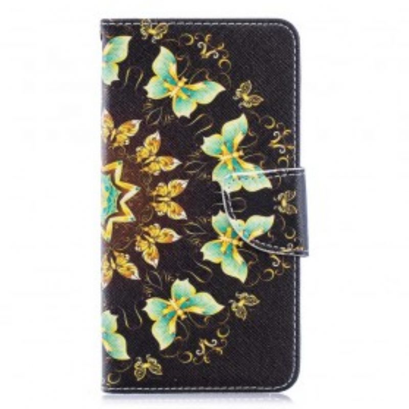 Folio-hoesje voor Samsung Galaxy A40 Mandala-vlinders