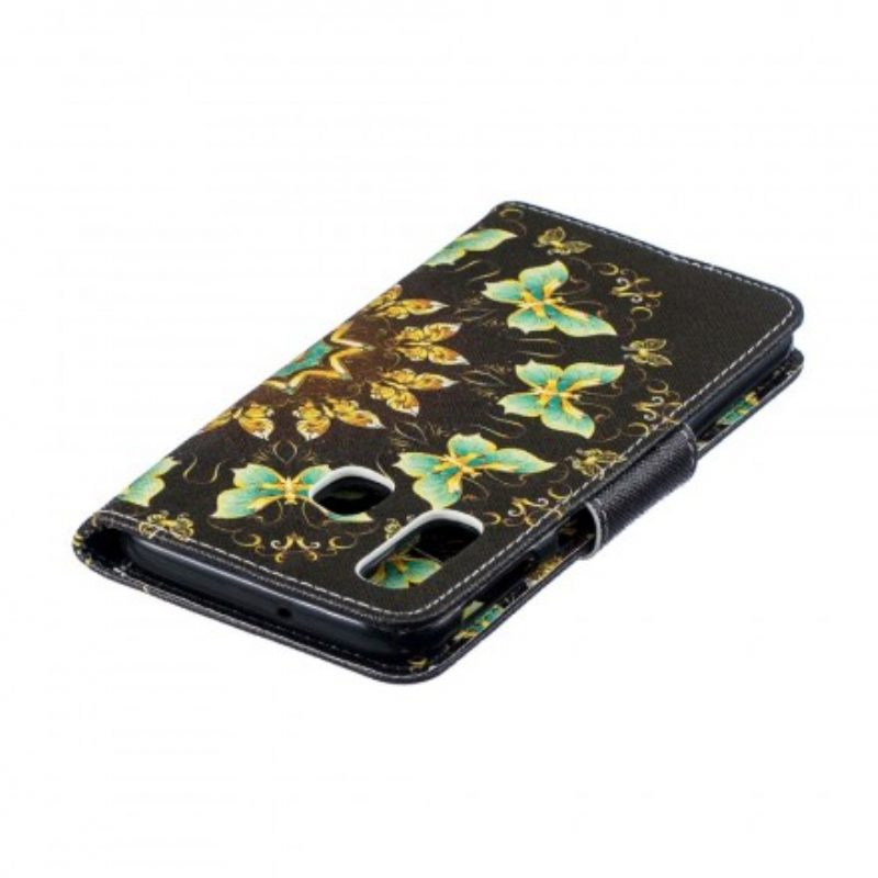 Folio-hoesje voor Samsung Galaxy A40 Mandala-vlinders