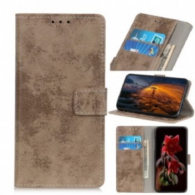 Folio-hoesje voor Samsung Galaxy A40 Vintage Leereffect