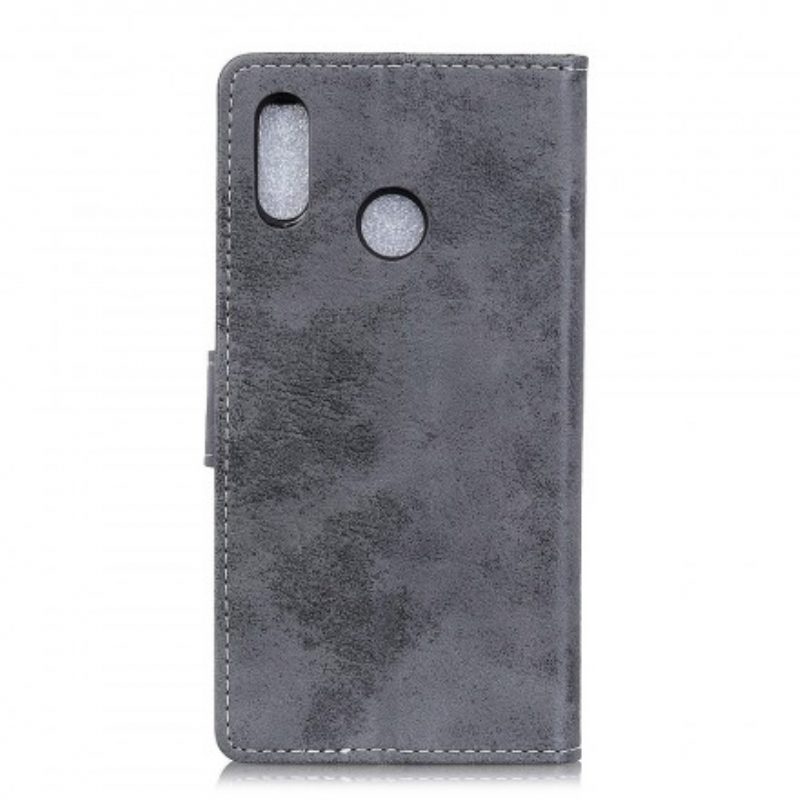 Folio-hoesje voor Samsung Galaxy A40 Vintage Leereffect