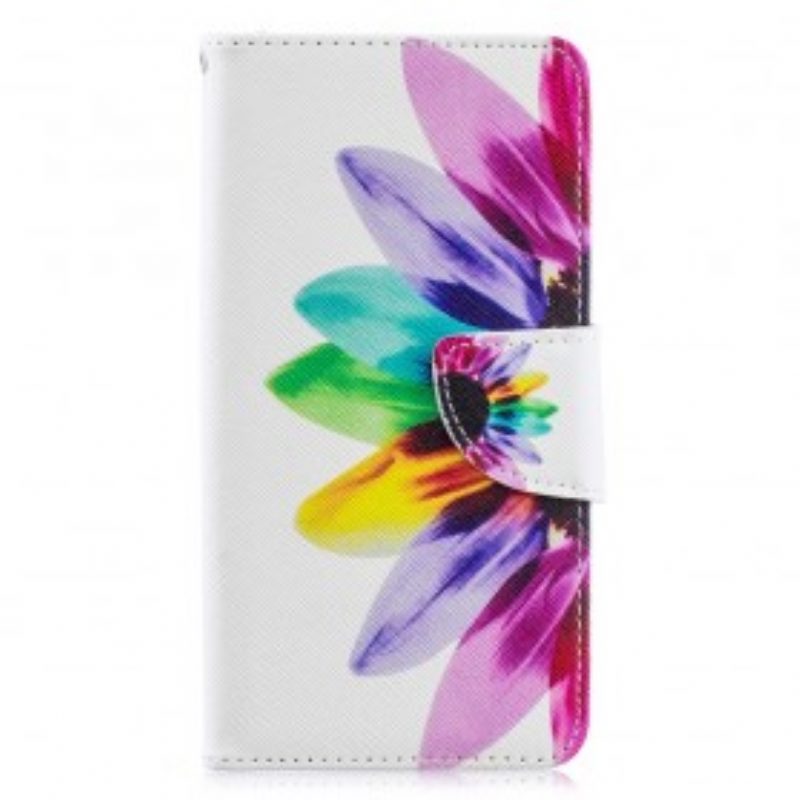 Folio-hoesje voor Samsung Galaxy A40 Waterverf Bloem