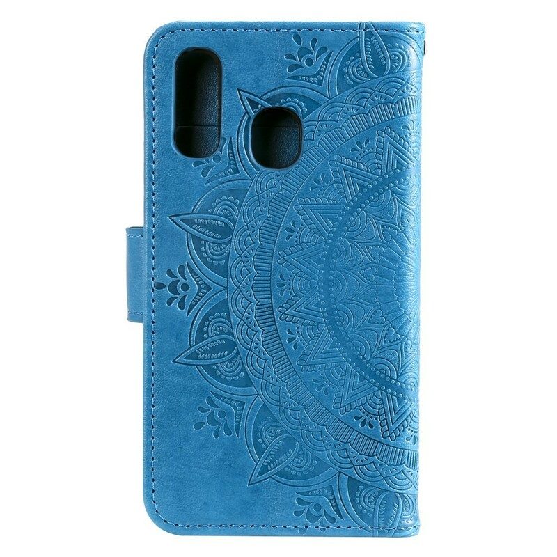 Folio-hoesje voor Samsung Galaxy A40 Zon Mandala