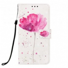 Hoesje Flip Case voor Samsung Galaxy A40 Aquarel Papaver