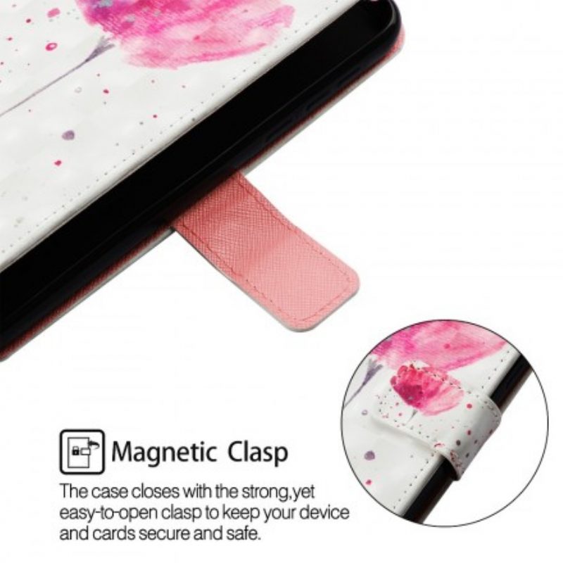 Hoesje Flip Case voor Samsung Galaxy A40 Aquarel Papaver