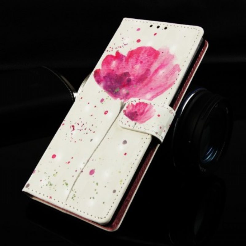 Hoesje Flip Case voor Samsung Galaxy A40 Aquarel Papaver