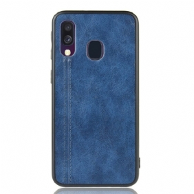 Hoesje voor Samsung Galaxy A40 Couture-leereffect