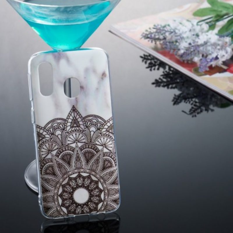 Hoesje voor Samsung Galaxy A40 Gemarmerde Mandala