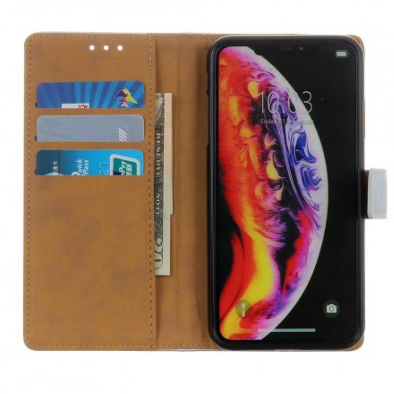 Leren Hoesje voor Samsung Galaxy A40 Effen Kunstleer