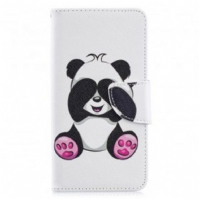 Leren Hoesje voor Samsung Galaxy A40 Panda-plezier