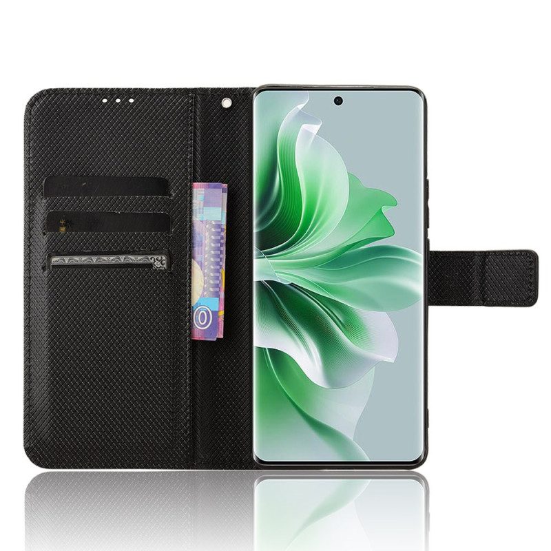 Bescherming Hoesje Oppo Reno 11 5g Band Met Diamanttextuur