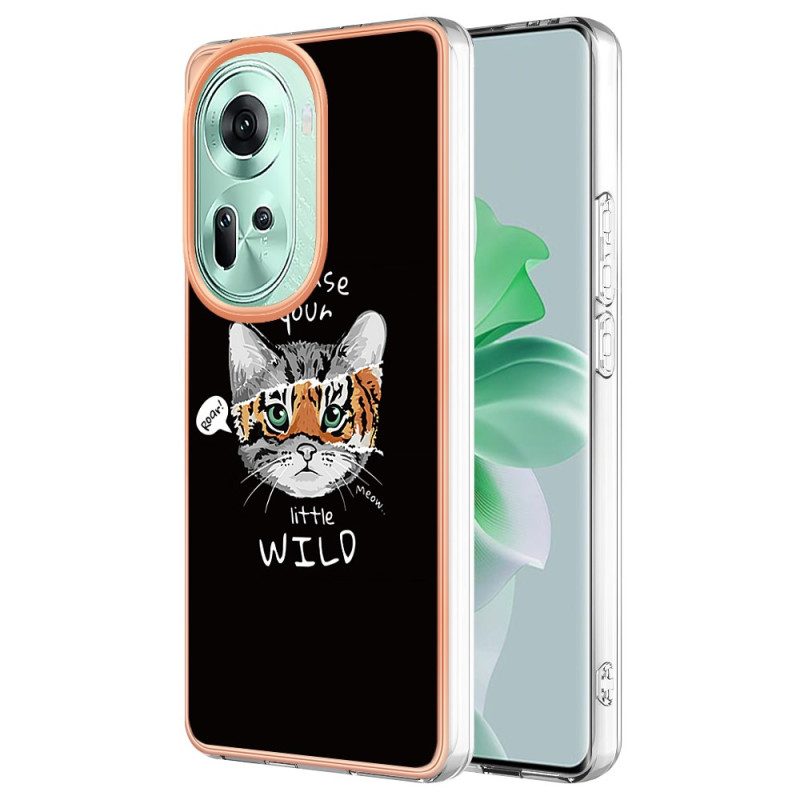 Case Hoesje Oppo Reno 11 5g Telefoonhoesje Kat En Tijger