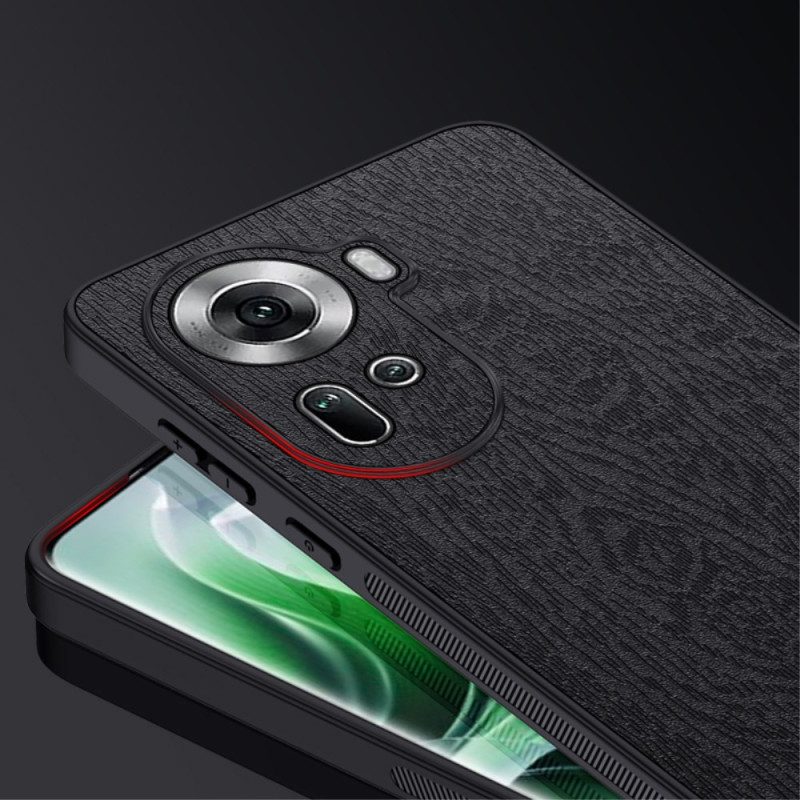 Case Hoesje Oppo Reno 11 5g Telefoonhoesje Kunstleer Met Houteffect