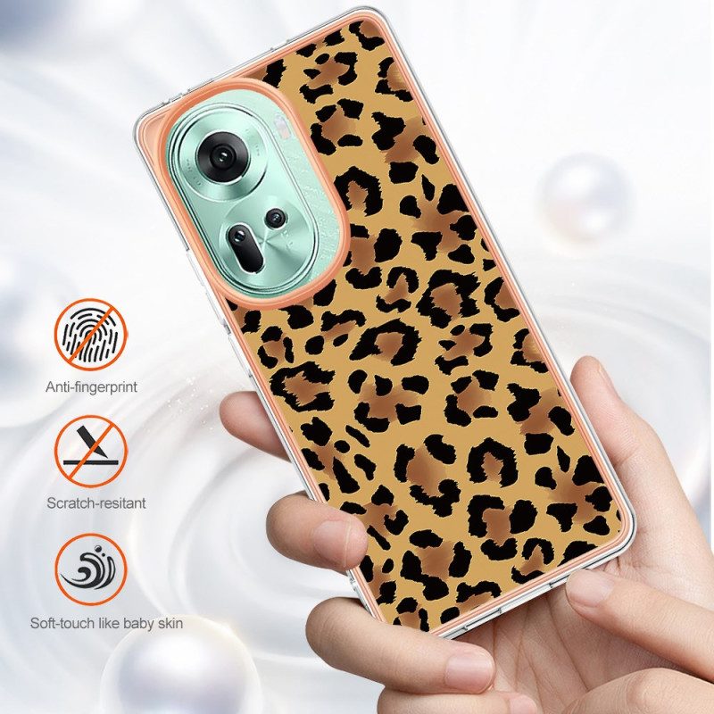 Cover Hoesje Oppo Reno 11 5g Telefoonhoesje Luipaardprint