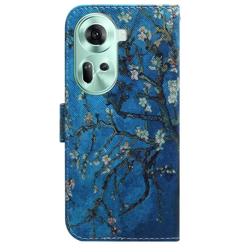 Folio-hoesje Oppo Reno 11 5g Abrikozenbloemen