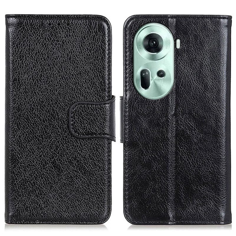 Folio-hoesje Oppo Reno 11 5g Telefoonhoesje Nappatextuur