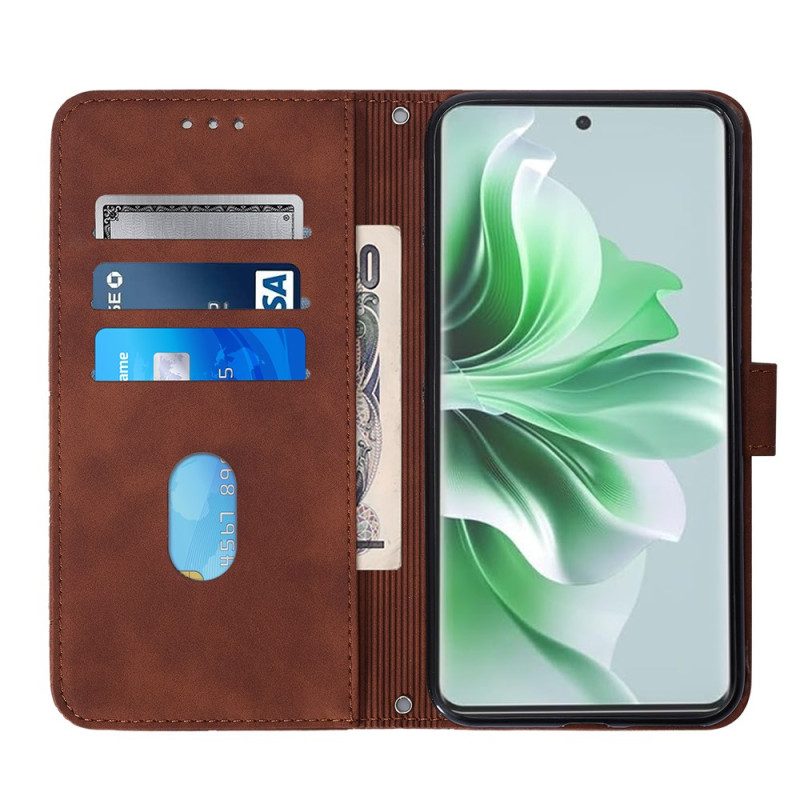 Folio-hoesje Oppo Reno 11 5g Telefoonhoesje Schouderdriehoeken