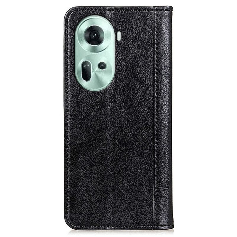 Folio-hoesje Voor Oppo Reno 11 5g Splitleer Met Litchitextuur