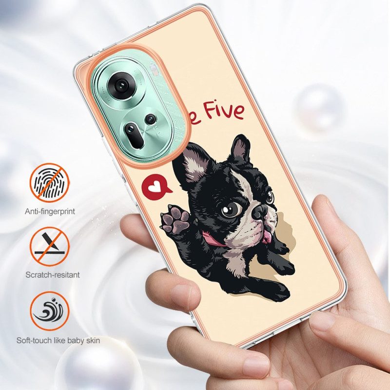 Hoesje Oppo Reno 11 5g Hond Geef Me Vijf